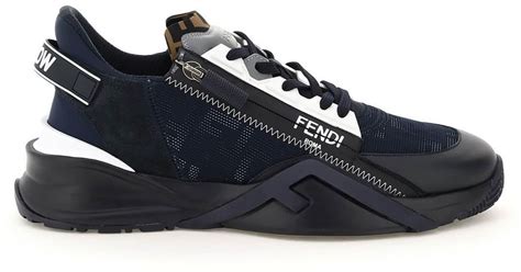 fendi blue refined sneakers.